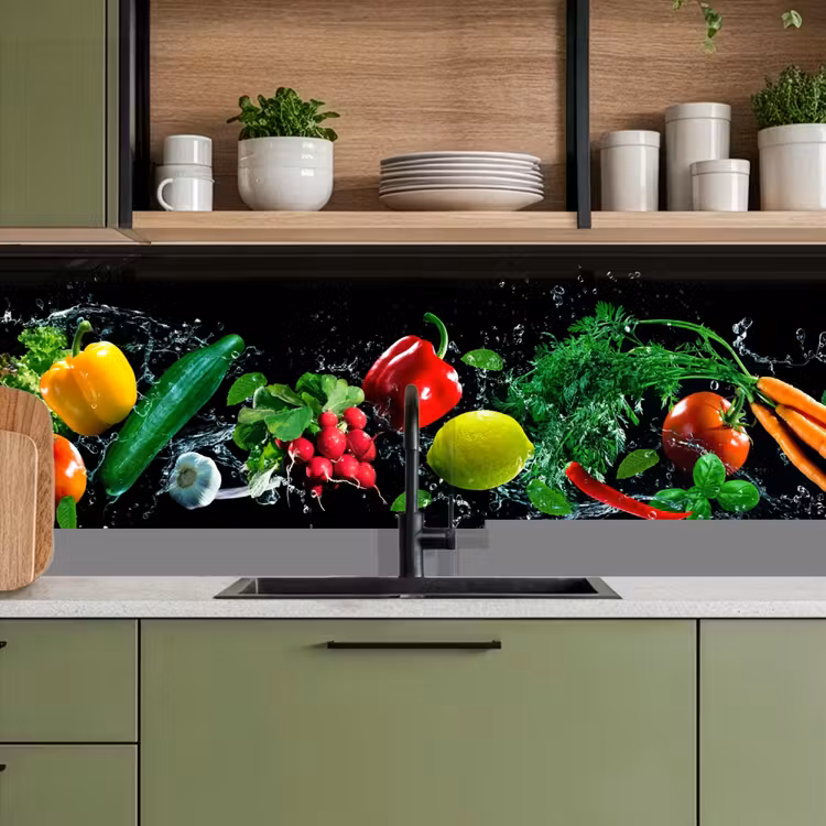 Schienale cucina - Vegetale - Splash - Nero — 8