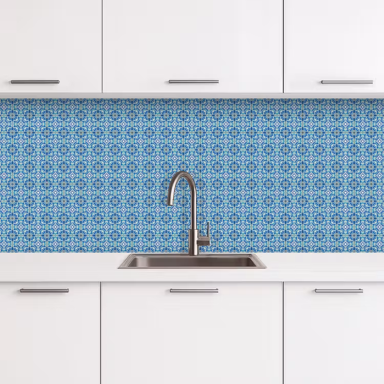 Schienale cucina - Piastrelle - Mosaico - Turchese - Blu — 4