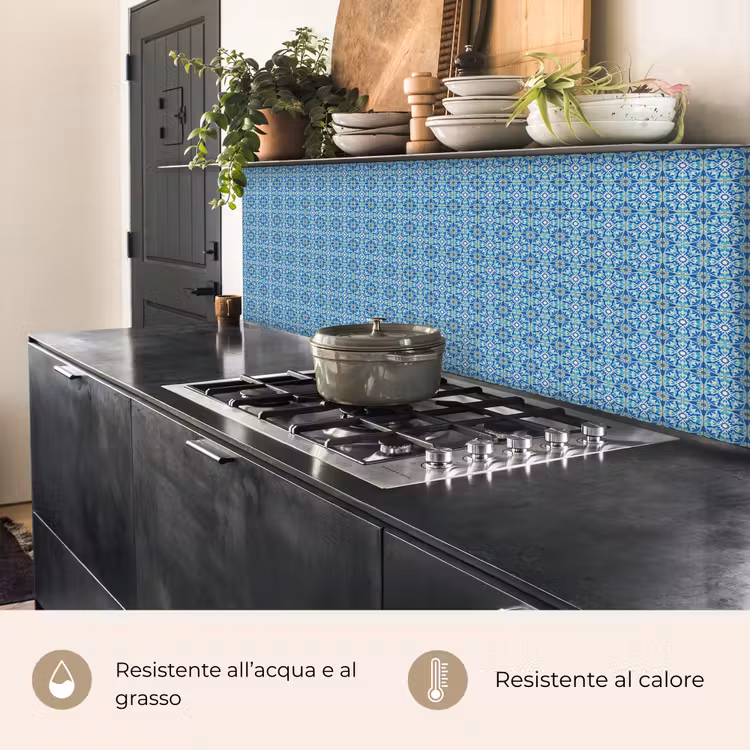 Schienale cucina - Piastrelle - Mosaico - Turchese - Blu — 5