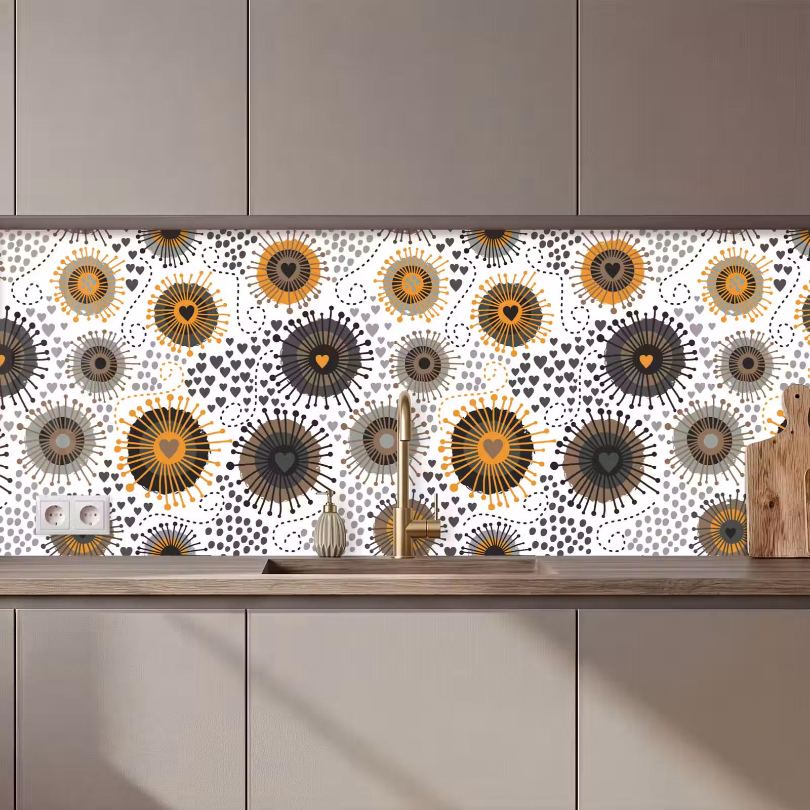 Schienale cucina - Cuore - Anni '50 - Modello — 1