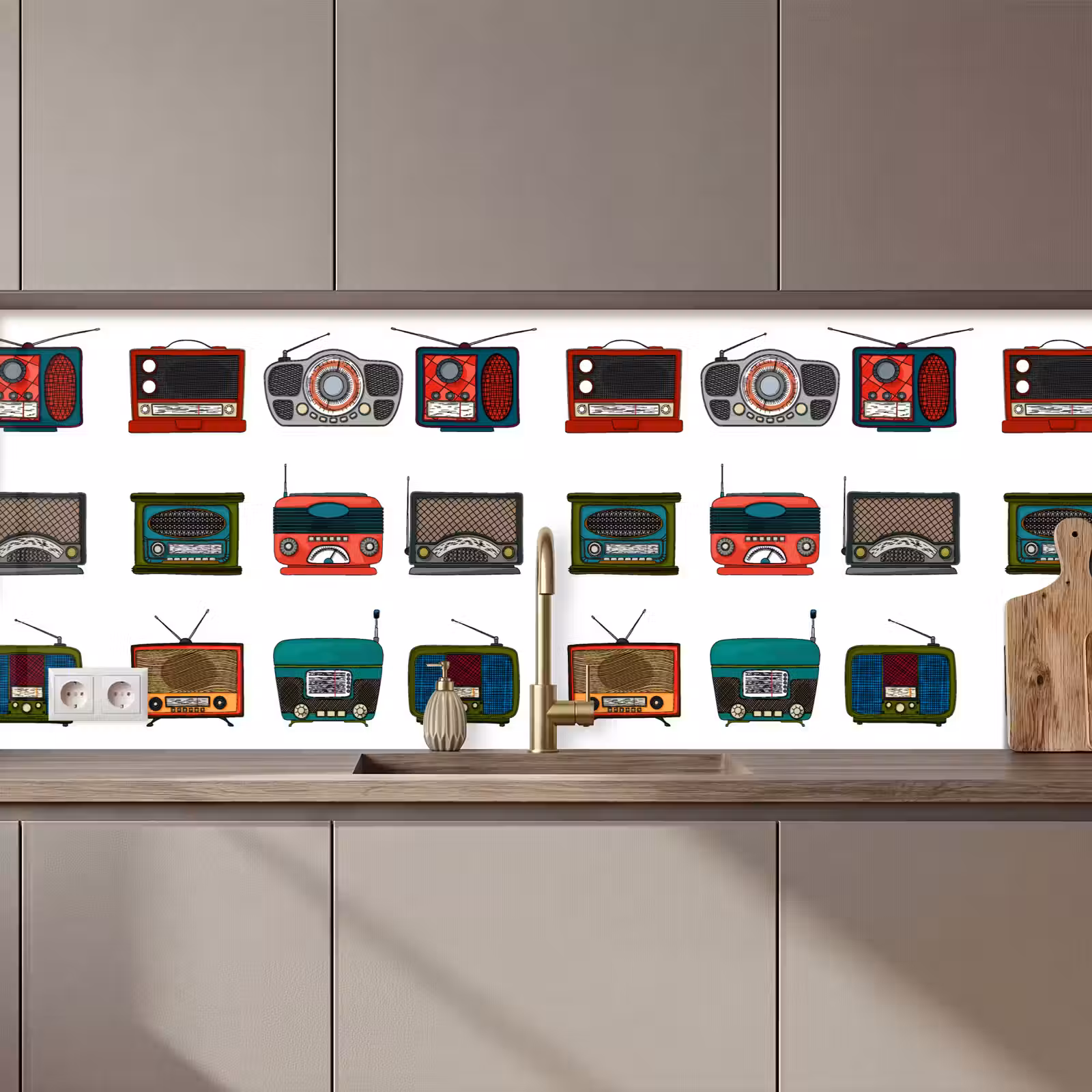 Schienale cucina - Retro - Radio - Design — 1