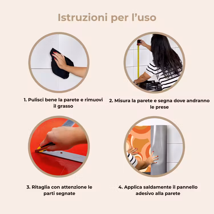 Schienale cucina - Cerchio - Retrò - Motivo — 9