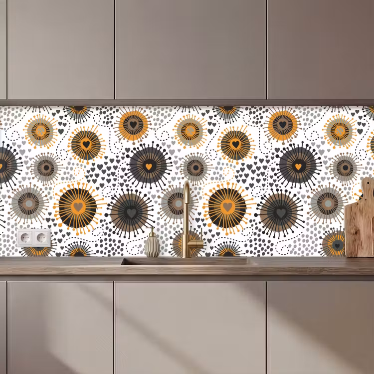 Schienale cucina - Cuore - Anni '50 - Modello — 1