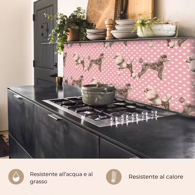 Schienale cucina - Cuore - Barboncino - Modello — 5