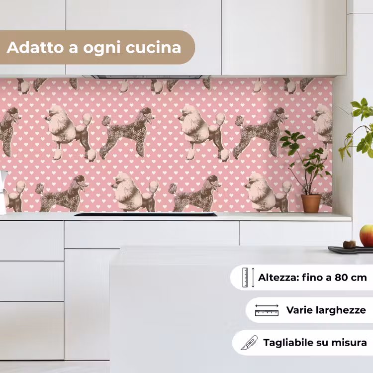 Schienale cucina - Cuore - Barboncino - Modello — 7