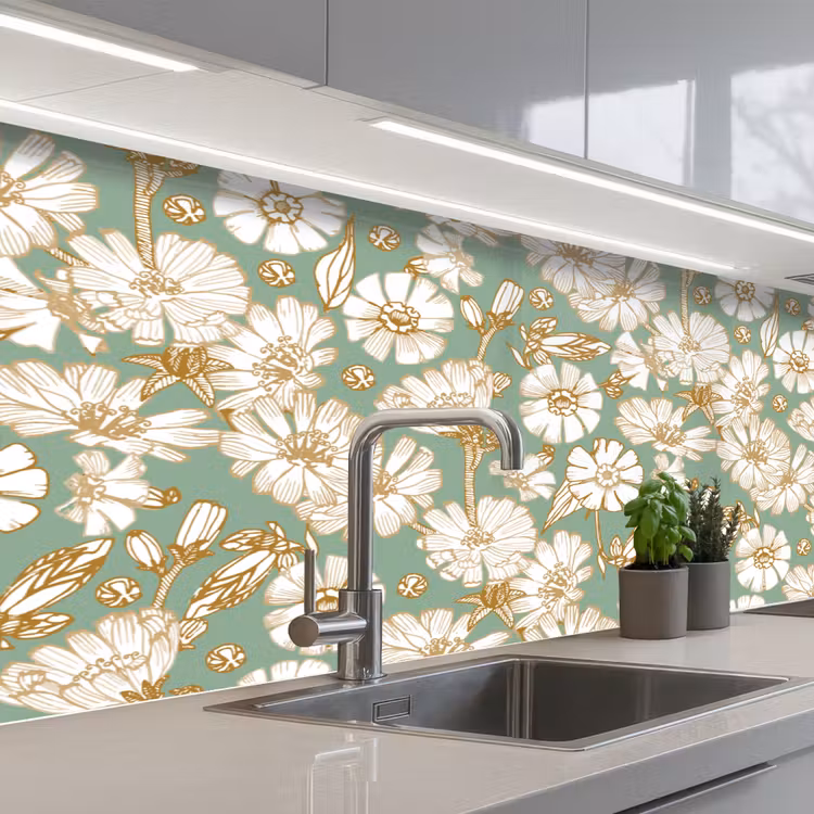 Schienale cucina - Fiore - Art nouveau - Design — 2