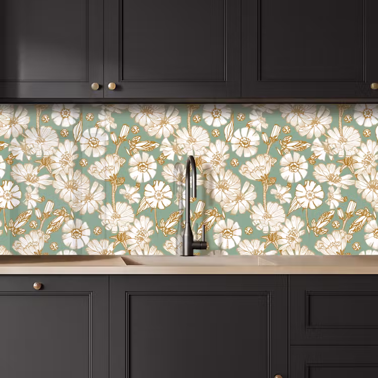 Schienale cucina - Fiore - Art nouveau - Design — 6