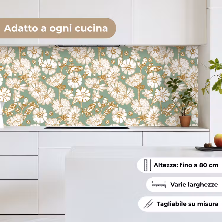 Schienale cucina - Fiore - Art nouveau - Design — 7