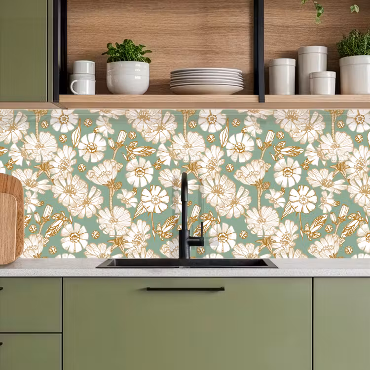 Schienale cucina - Fiore - Art nouveau - Design — 8