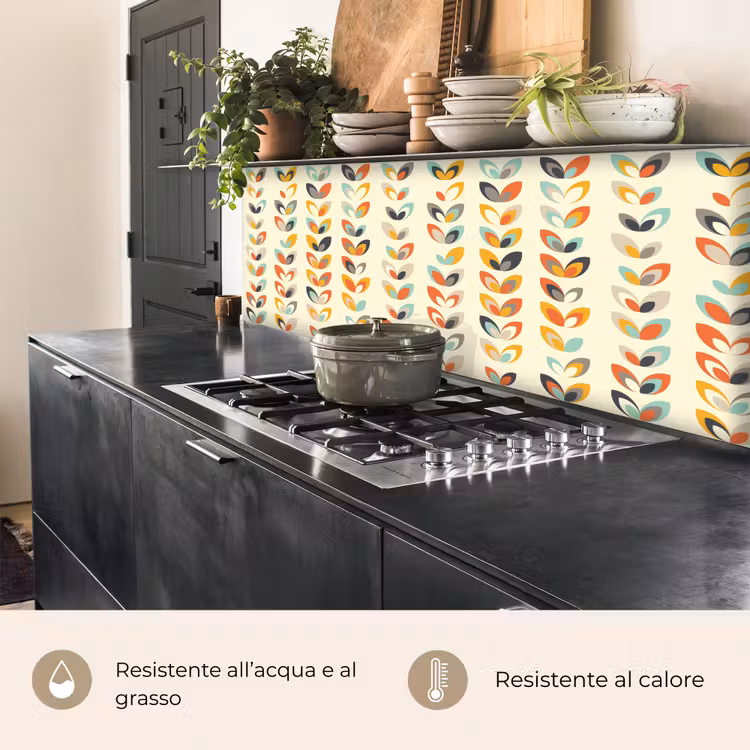 Schienale cucina - Foglie - Anni '50 - Modello — 5