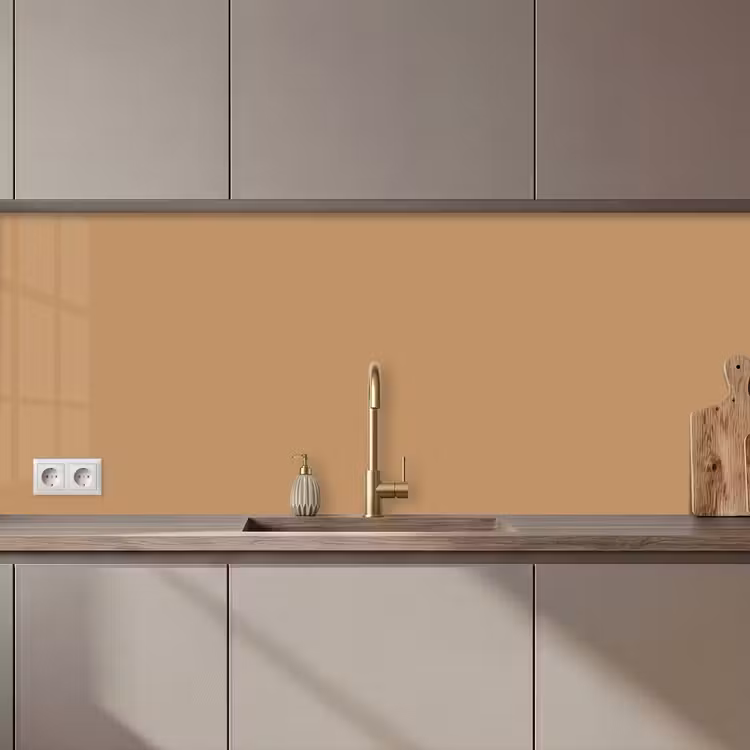 Schienale cucina - Marrone - Stampa a tinta unita — 1