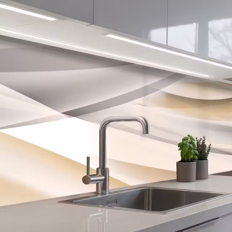 Schienale cucina - Onde - Astratto - Beige — 2