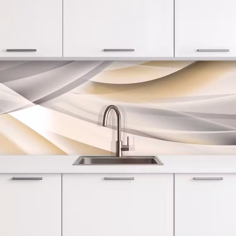 Schienale cucina - Onde - Astratto - Beige — 4