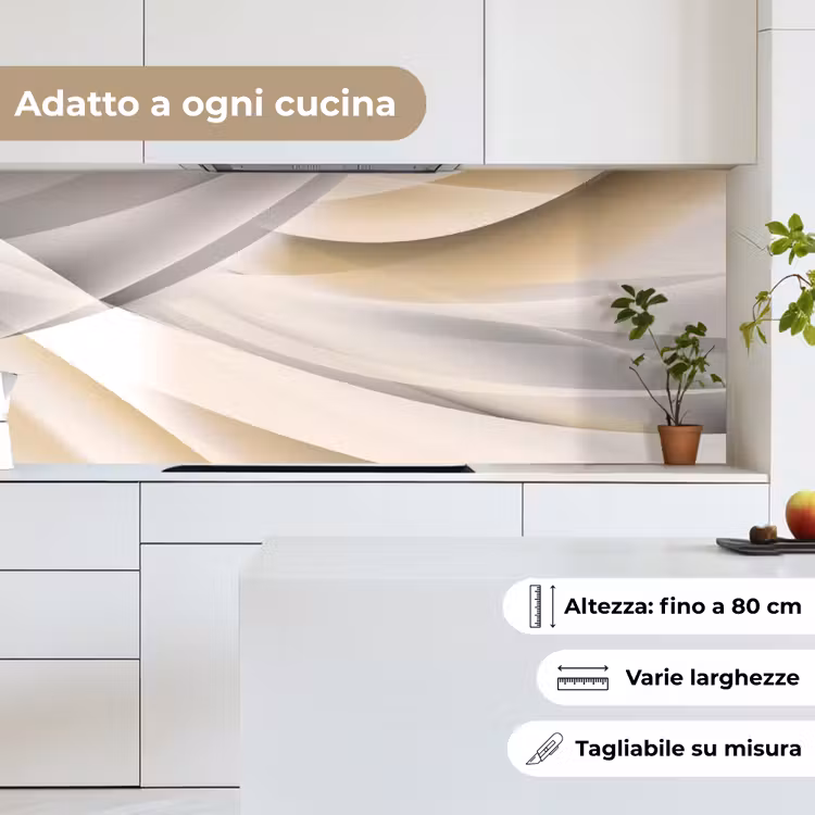 Schienale cucina - Onde - Astratto - Beige — 7