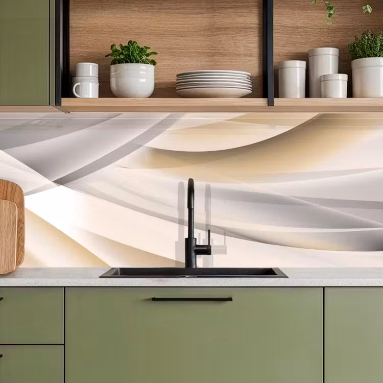 Schienale cucina - Onde - Astratto - Beige — 8