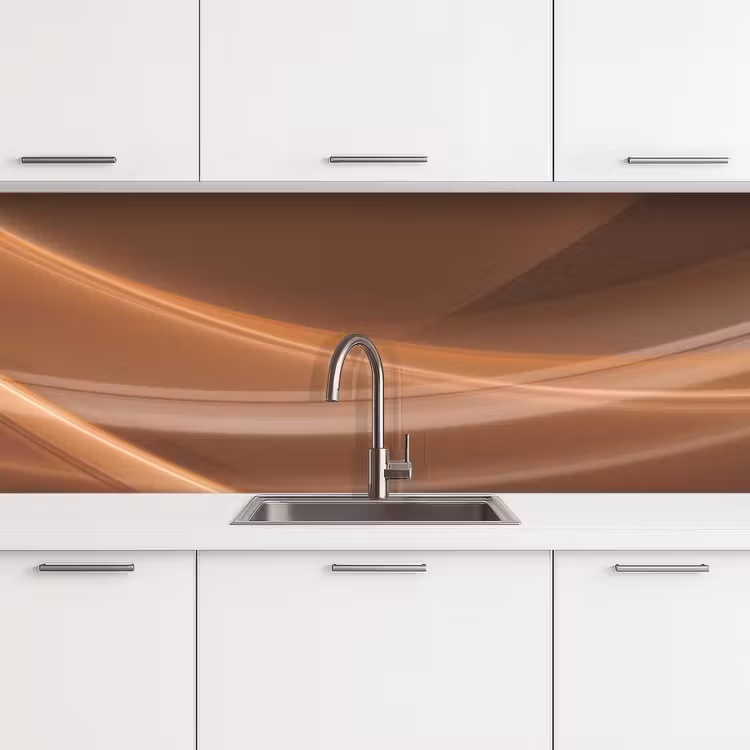 Schienale cucina - Onde - Astratto - Marrone — 4
