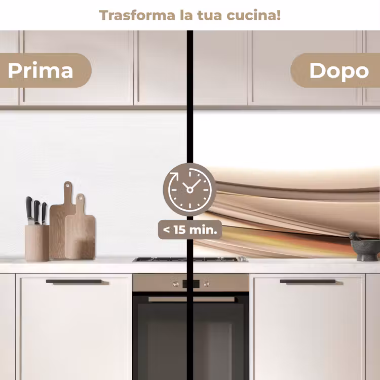 Schienale cucina - Onde - Astratto - Taupe — 3