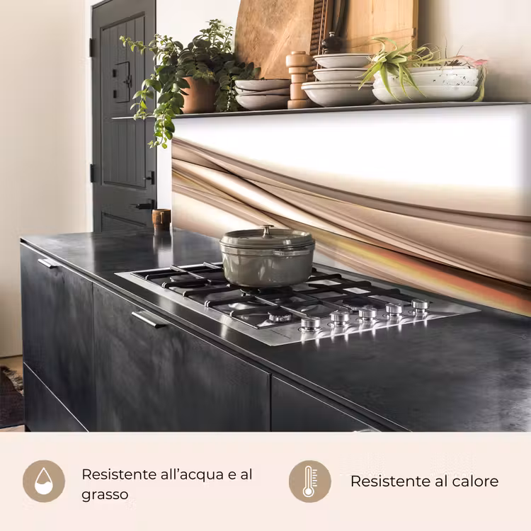 Schienale cucina - Onde - Astratto - Taupe — 5
