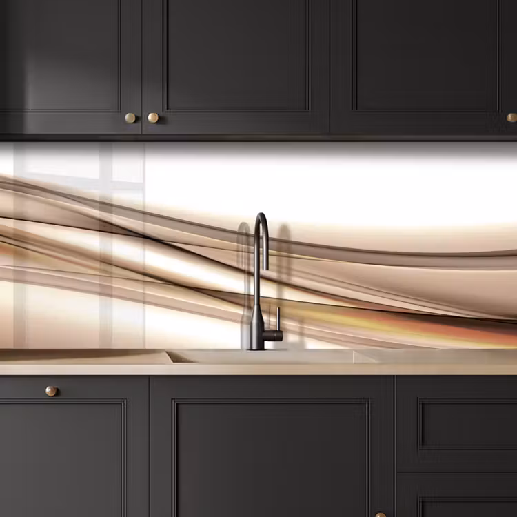 Schienale cucina - Onde - Astratto - Taupe — 6