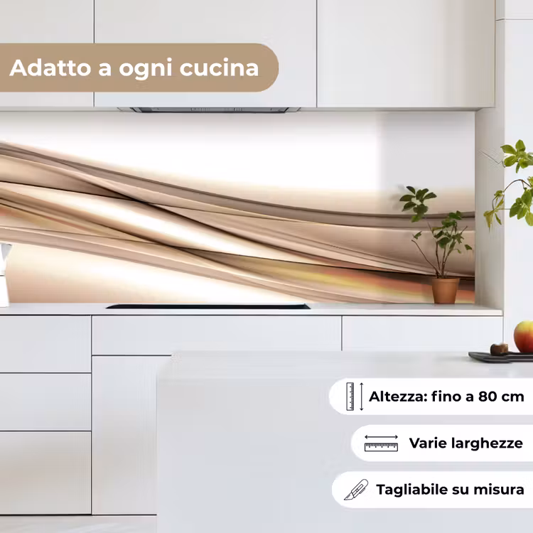 Schienale cucina - Onde - Astratto - Taupe — 7