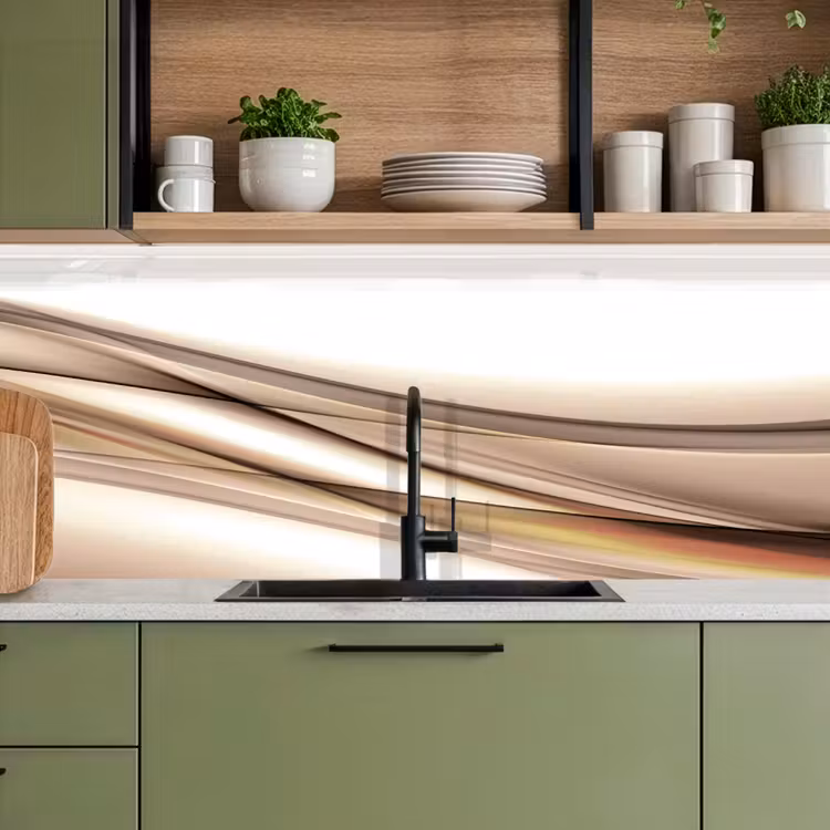 Schienale cucina - Onde - Astratto - Taupe — 8