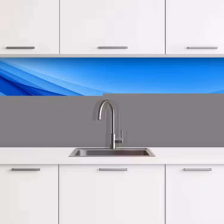 Schienale cucina - Onde - Luminoso - Blu — 4