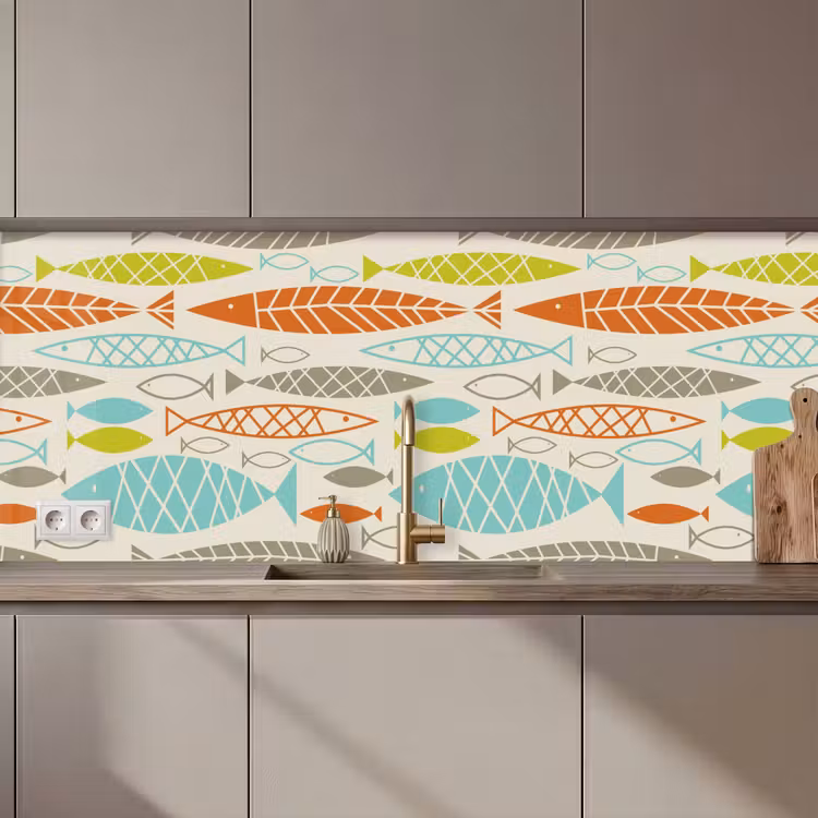 Schienale cucina - Pesce - Anni '50 - Modello — 1