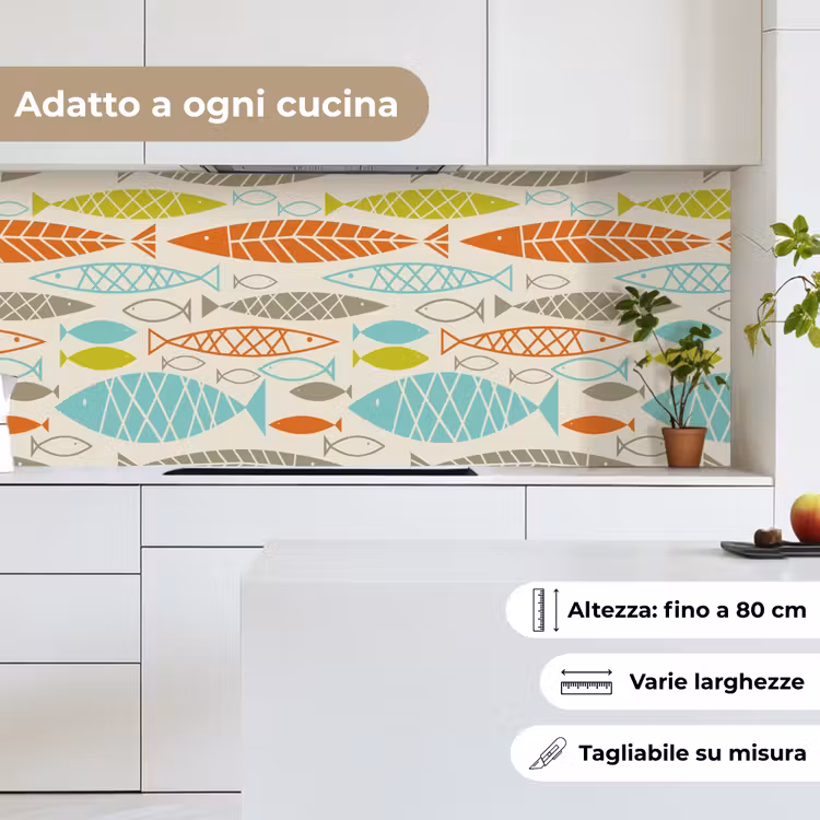 Schienale cucina - Pesce - Anni '50 - Modello — 7