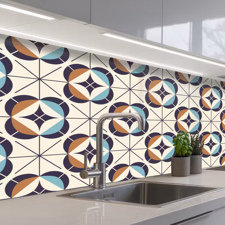Schienale cucina - Retro - Design - Geometria — 2