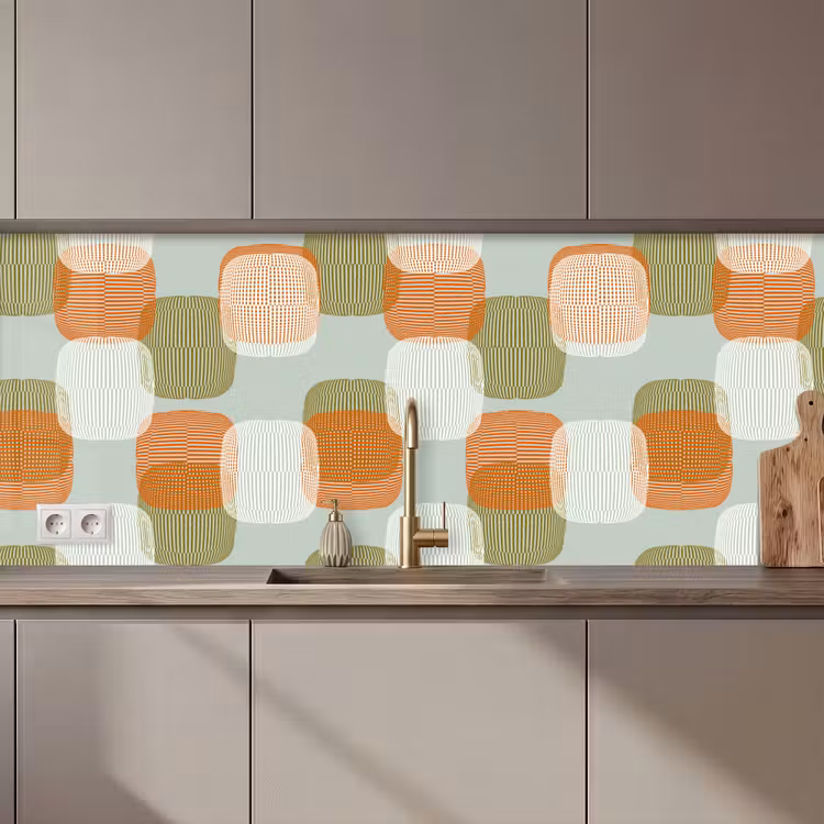 Schienale cucina - Retrò - Motivo - Pastello — 1