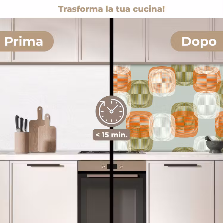Schienale cucina - Retrò - Motivo - Pastello — 3