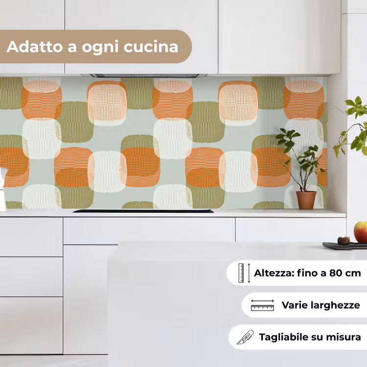 Schienale cucina - Retrò - Motivo - Pastello — 7