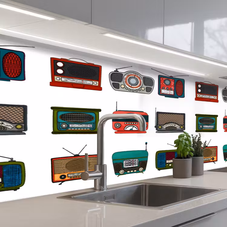 Schienale cucina - Retro - Radio - Design — 2