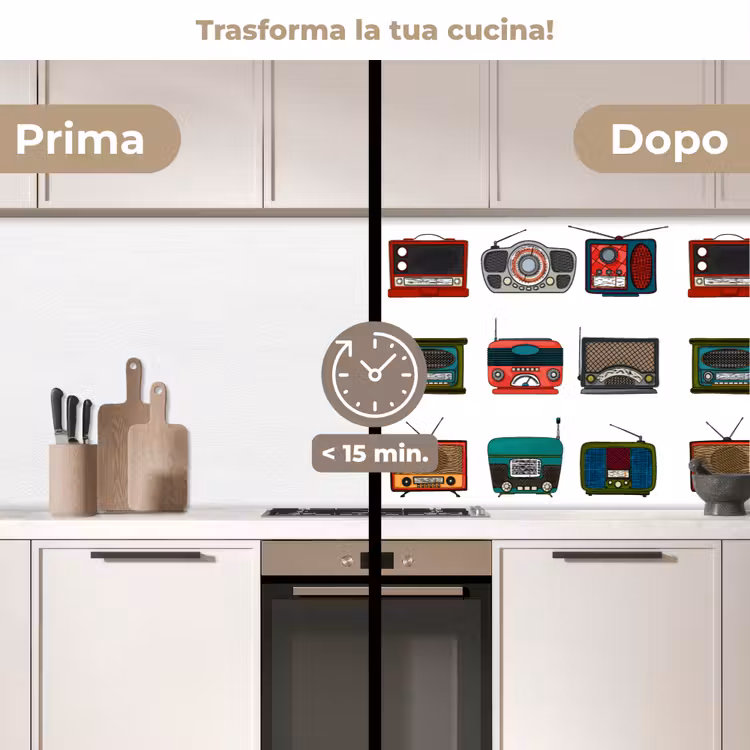 Schienale cucina - Retro - Radio - Design — 3