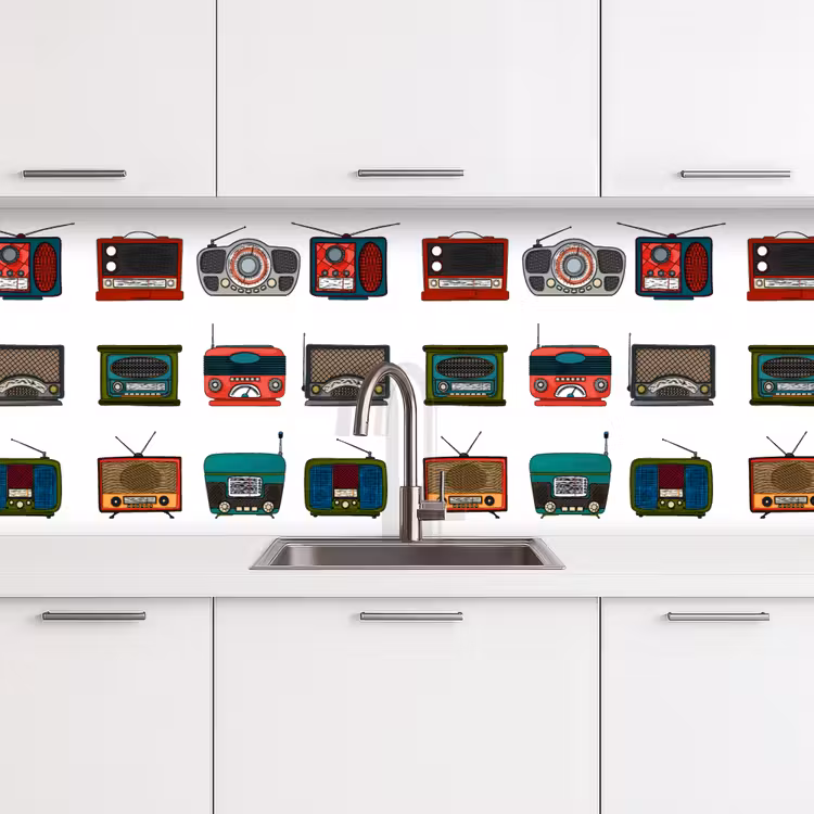 Schienale cucina - Retro - Radio - Design — 4