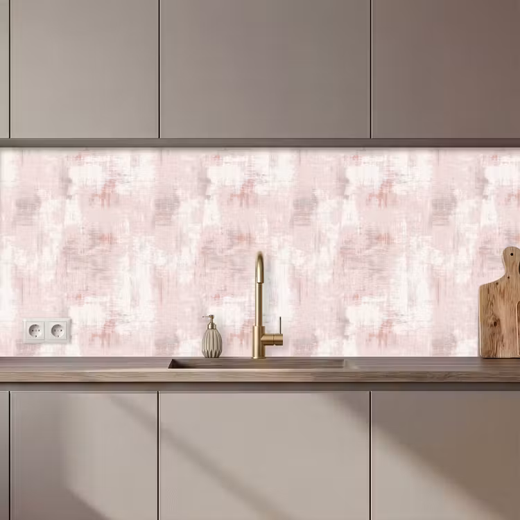 Schienale cucina - Strisce a pennello - Sfumate - Rosa — 1