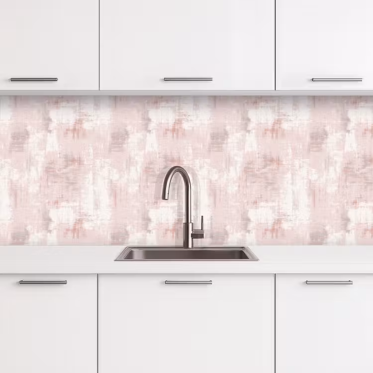 Schienale cucina - Strisce a pennello - Sfumate - Rosa — 4