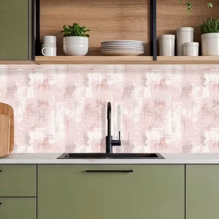 Schienale cucina - Strisce a pennello - Sfumate - Rosa — 8