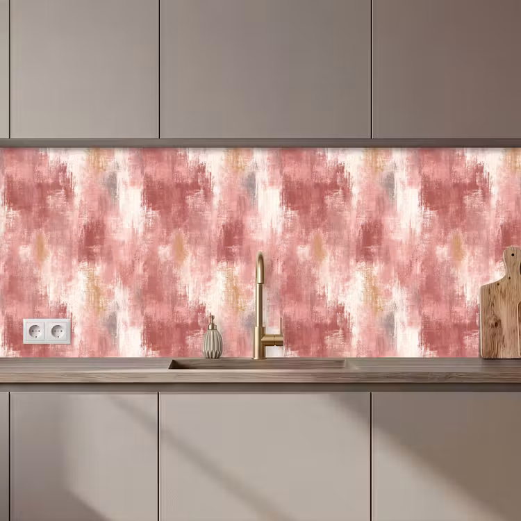 Schienale cucina - Strisce di spazzole - Intemperie - Rosa — 1