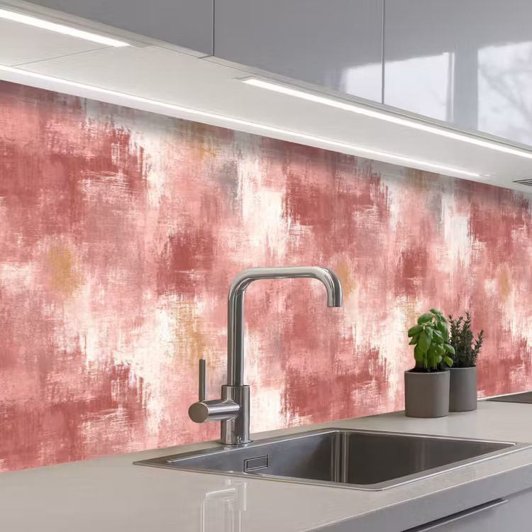 Schienale cucina - Strisce di spazzole - Intemperie - Rosa — 2