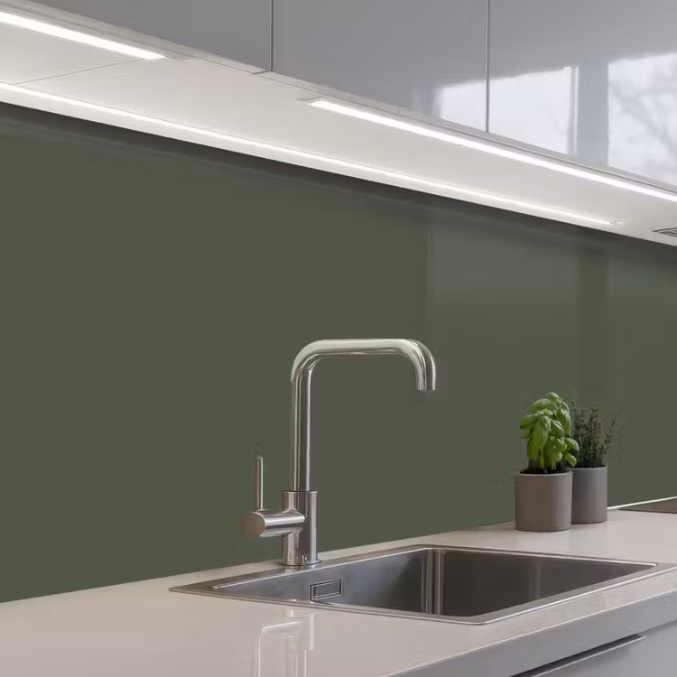 Schienale cucina - Verde - Tinta unita - Verde oliva — 2