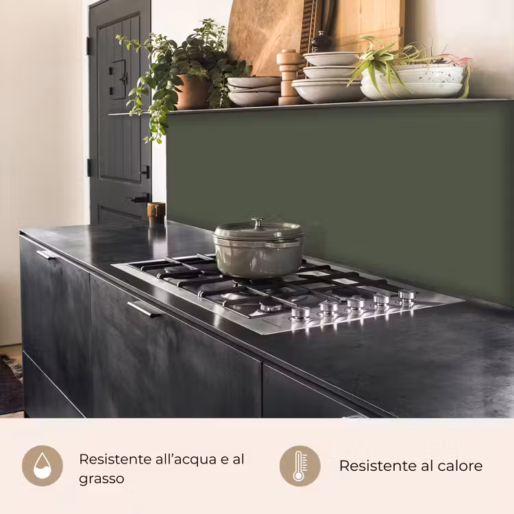 Schienale cucina - Verde - Tinta unita - Verde oliva — 5
