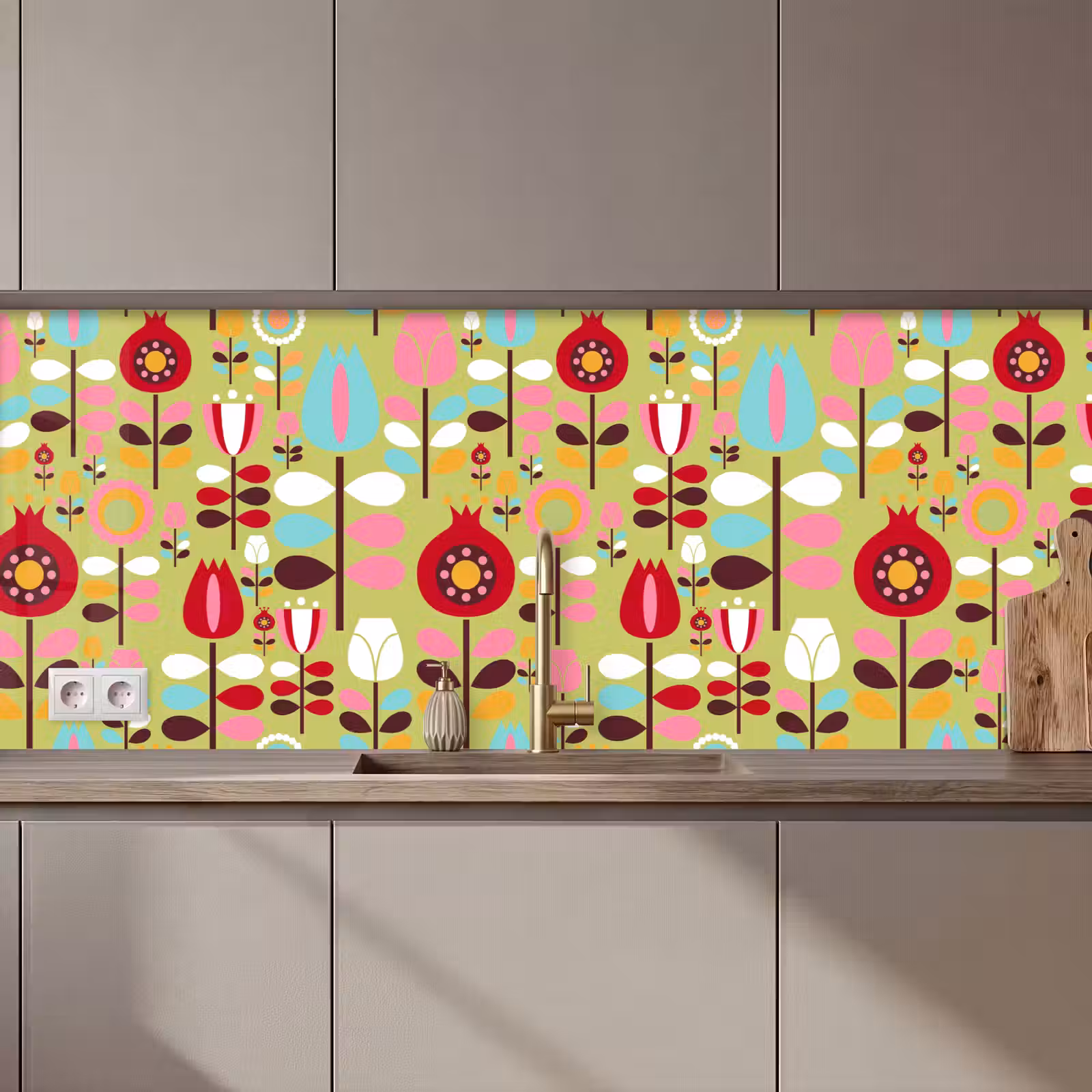 Schienale cucina - Modelli - Fiori - Colori — 1