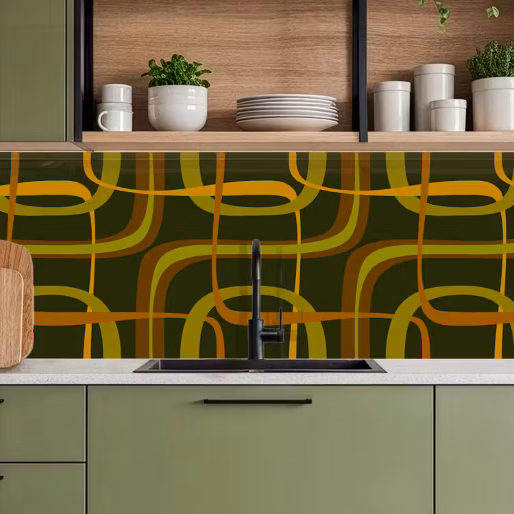 Schienale cucina - Anni '70 - Retro - Verde — 8