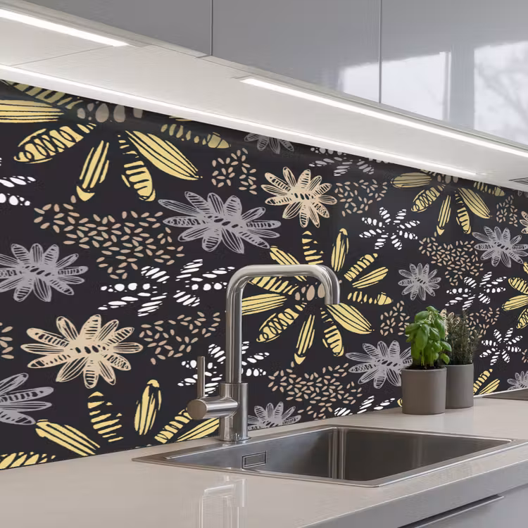 Schienale cucina - Astratto - Fiori - Motivi — 2