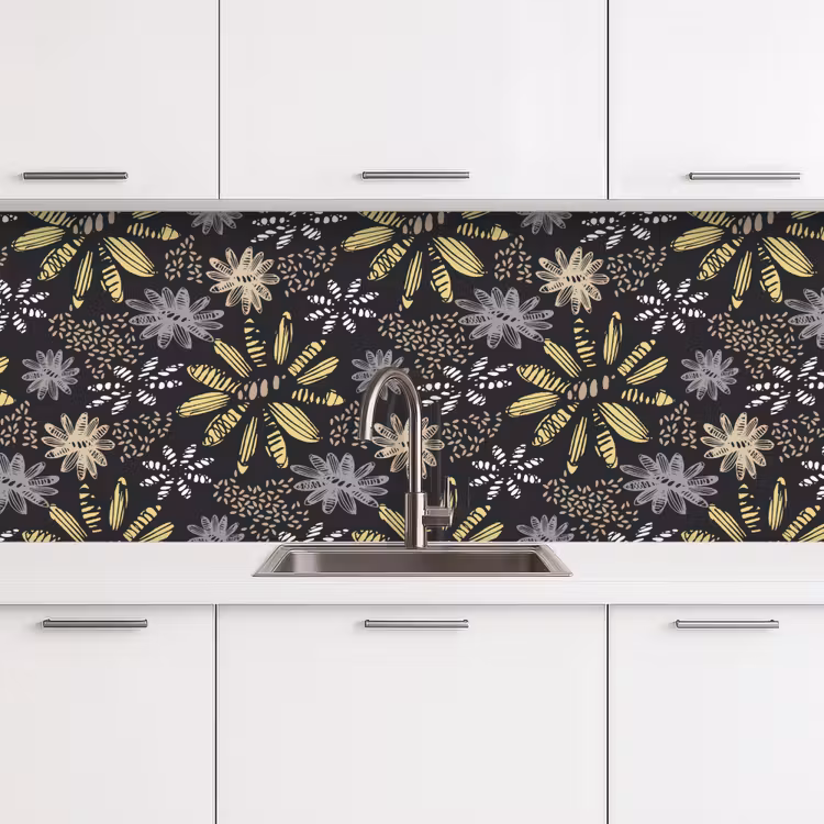 Schienale cucina - Astratto - Fiori - Motivi — 4