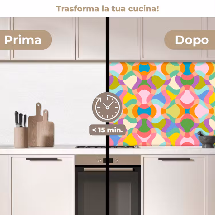 Schienale cucina - Design - Astratto - Colori - Retrò — 3