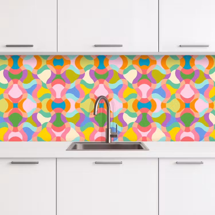Schienale cucina - Design - Astratto - Colori - Retrò — 4