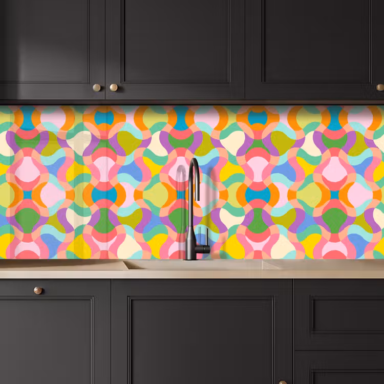 Schienale cucina - Design - Astratto - Colori - Retrò — 6