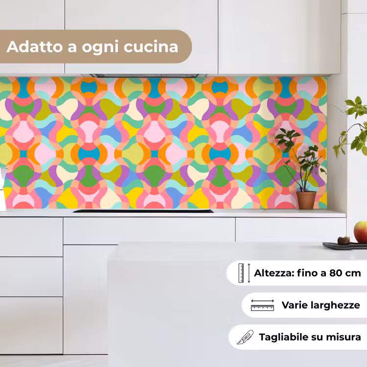 Schienale cucina - Design - Astratto - Colori - Retrò — 7